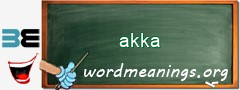 WordMeaning blackboard for akka